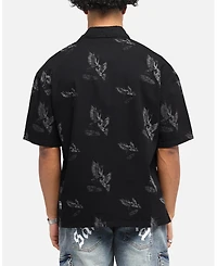 Saint Morta Men's Doves Boxy Denim Button Up Shirt