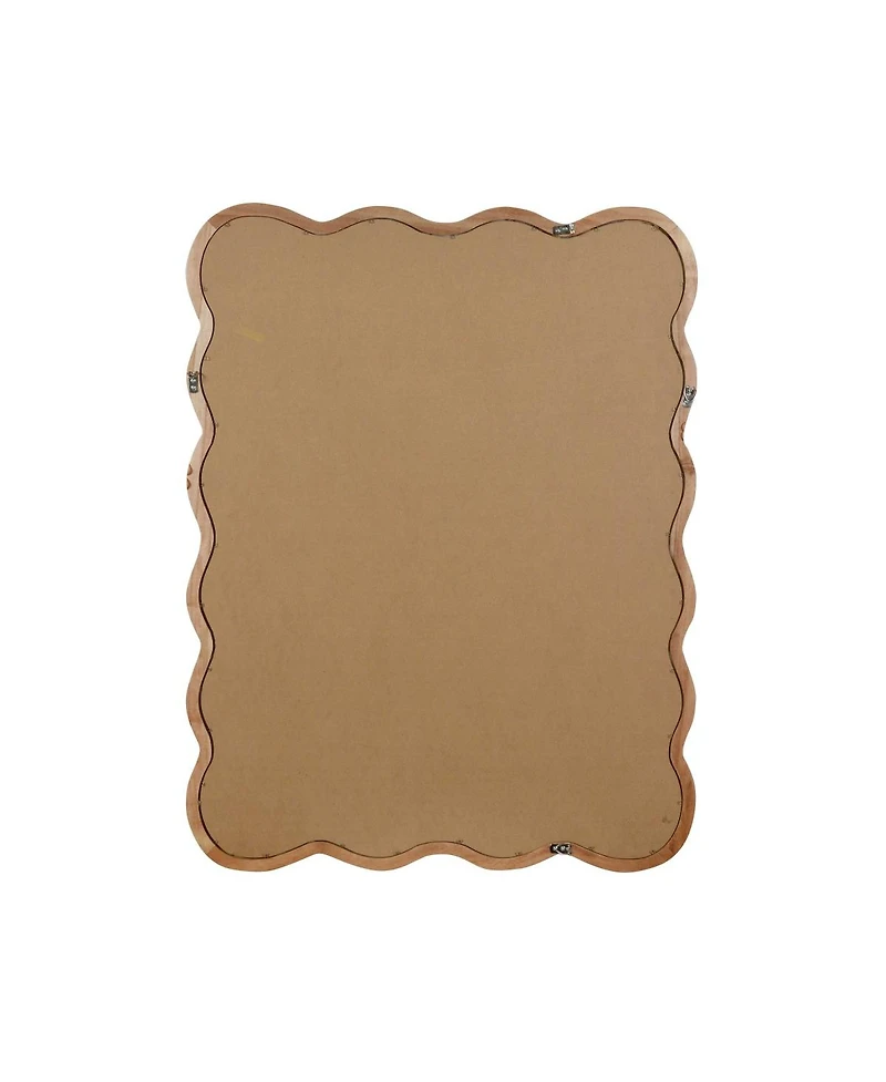 Laoties 30" x 40" Wavy Wall Mirror, Solid Wood Bathroom Vanity Mirror for Bedroom, Entryway and Living Room