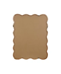 Laoties 30" x 40" Wavy Wall Mirror, Solid Wood Bathroom Vanity Mirror for Bedroom, Entryway and Living Room