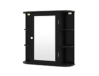 Volenca Wall-Mounted Bathroom Mirror Cabinet with Open Shelves, 26-in W
