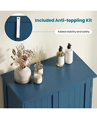 Volenca 2-Door Freestanding Wooden Bathroom Cabinet with Adjustable Shelf, 34-in H