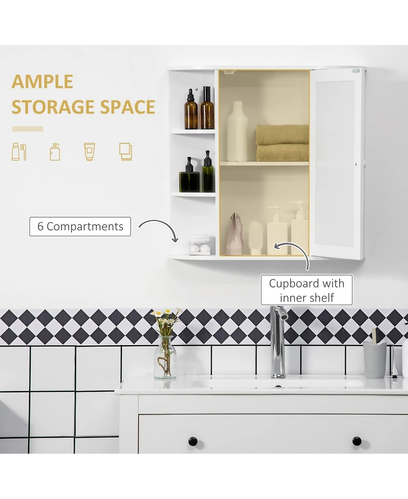 Phying Wall Mounted Bathroom Mirror Cabinet Medicine Cabinet with Multiple Storage Shelves for Bathroom Organizer