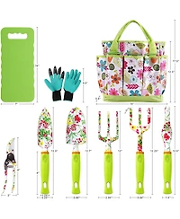 Xdovet Garden Tool Set Heavy Duty Kit Gloves Kneeling Pad Pruner Trowel Rake Weeder Transplanter