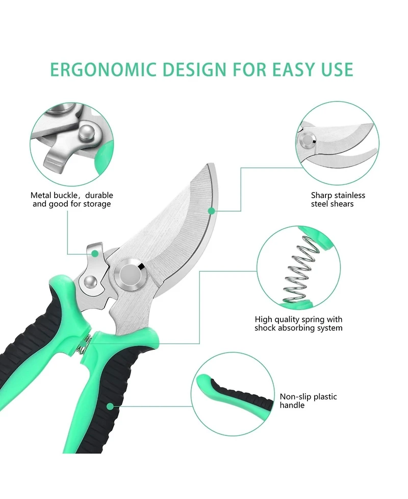 Xdovet Garden Pruning Shears Set Gloves Storbag Stainless Steel Trimming Tools Kit