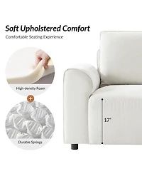 Hulala Home Bernice Modern Oversized Armchair with Removable Back Cushion