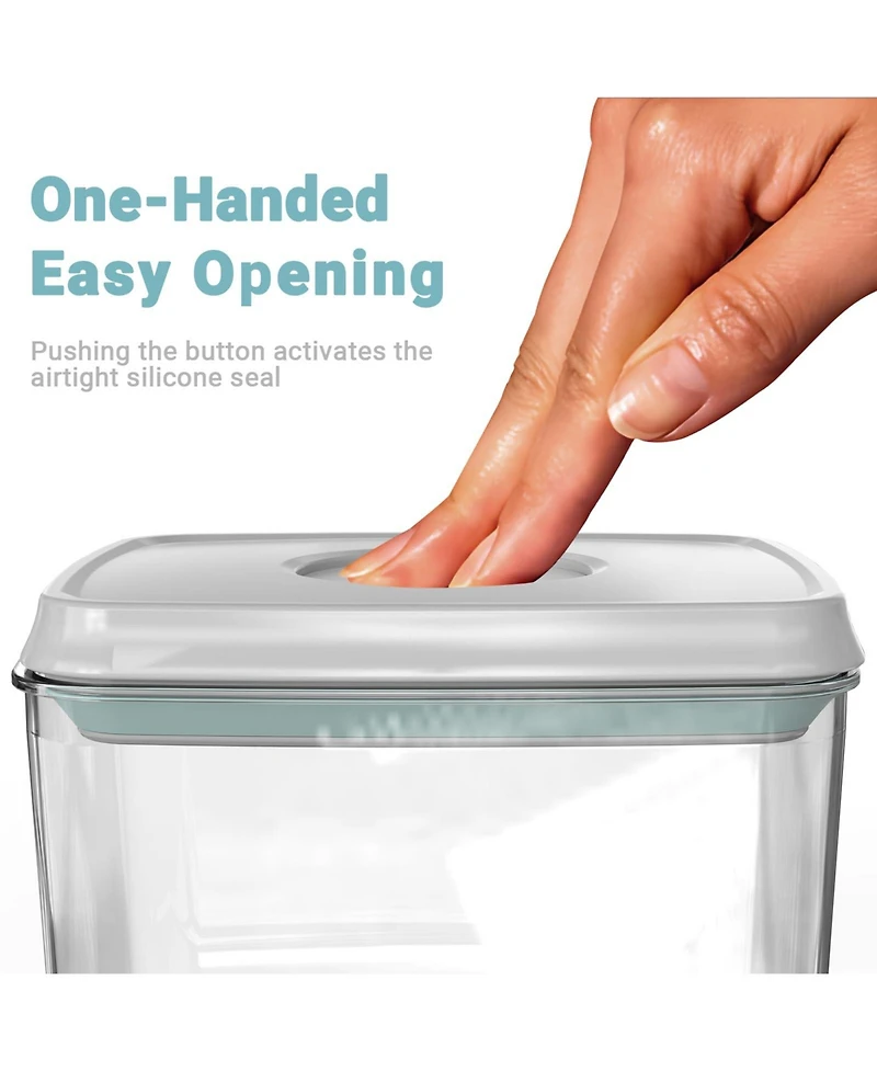 Aronkl 1.35 Qt Airtight Pet Food Storage Container Clear Plastic Pop Up Lid
