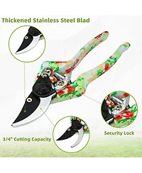 Xdovet Garden Tools Set Trowel Rake Weeder Pruner Tote Apron Gloves Kneeler