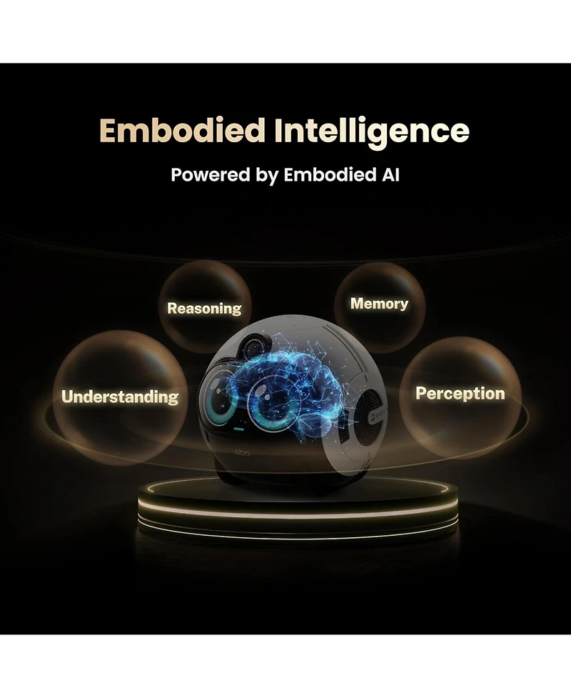 Enabot Ebo Max FamilyBot Smart Home Robot with 4K Camera, V-slam Navigation, Two-Way Video and Ai Patrol