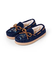 Minnetonka Boys Kids' Suede Shark Slippers