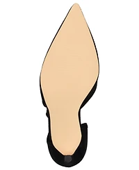 Nine West Women's Famila Bow D'Orsay Suede Slip-On Dress Pumps
