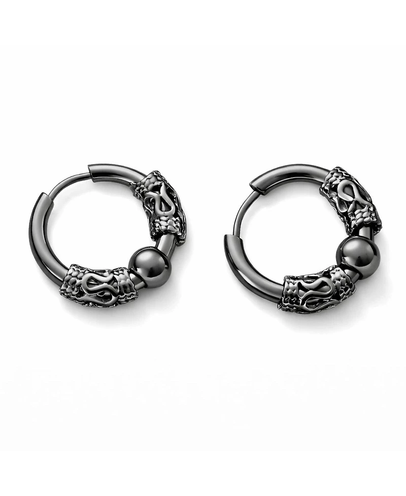 Rebl Jewelry Women's Wrapped Huggie Hoop Earrings