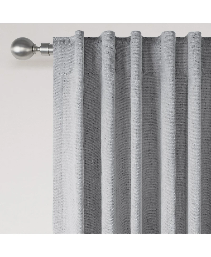 Chenille Blackout Back Tab Curtains Pair