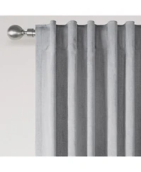 Chenille Blackout Back Tab Curtains Pair