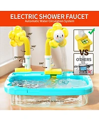 Gnuadz Water Table Play Sink Electric Faucet Fishing Game Kitchen Toy