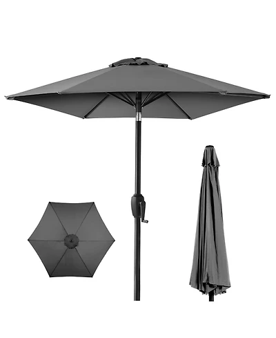 Best Choice Products 7.5ft Heavy-Duty Outdoor Market Patio Umbrella w/ Push Button Tilt