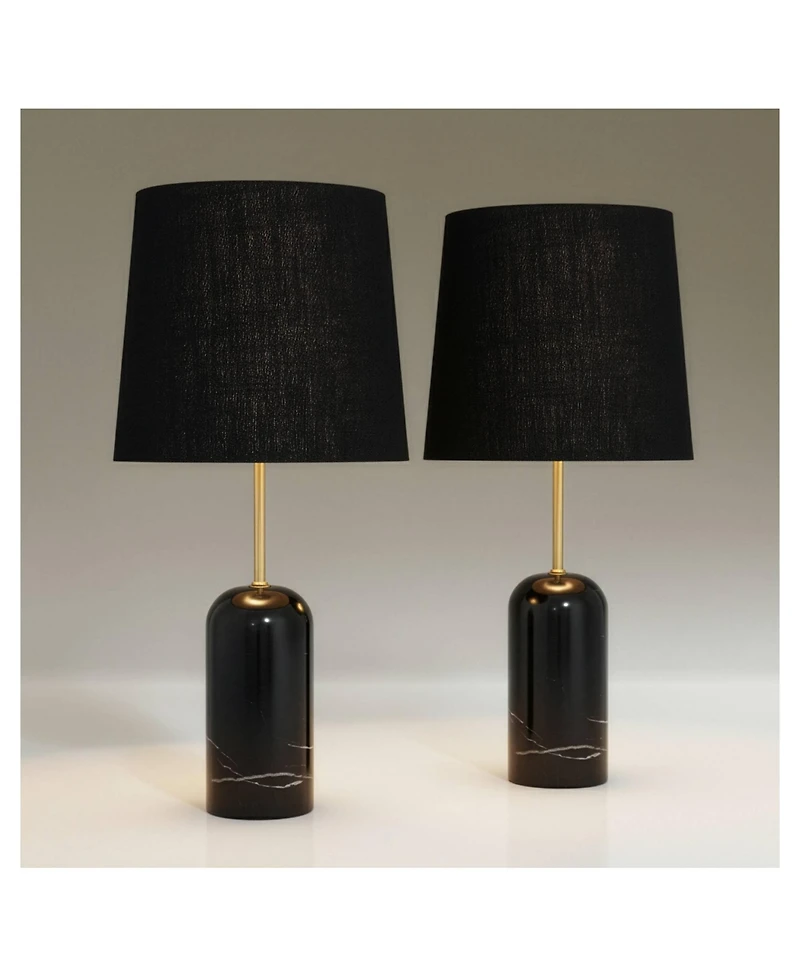 360 Lighting Daleti 25" High Marble Table Lamp Set of 2