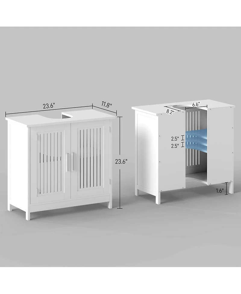 Busdays Under Sink Pedestal Storage Bathroom Cabinet