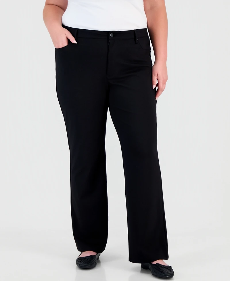 Jones New York Plus Ff Lexington Bootleg High-Waisted Jeans