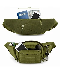 Seamless Outdoors Military Tactical Fanny Pack - Camouflage Waist Bag for Hiking