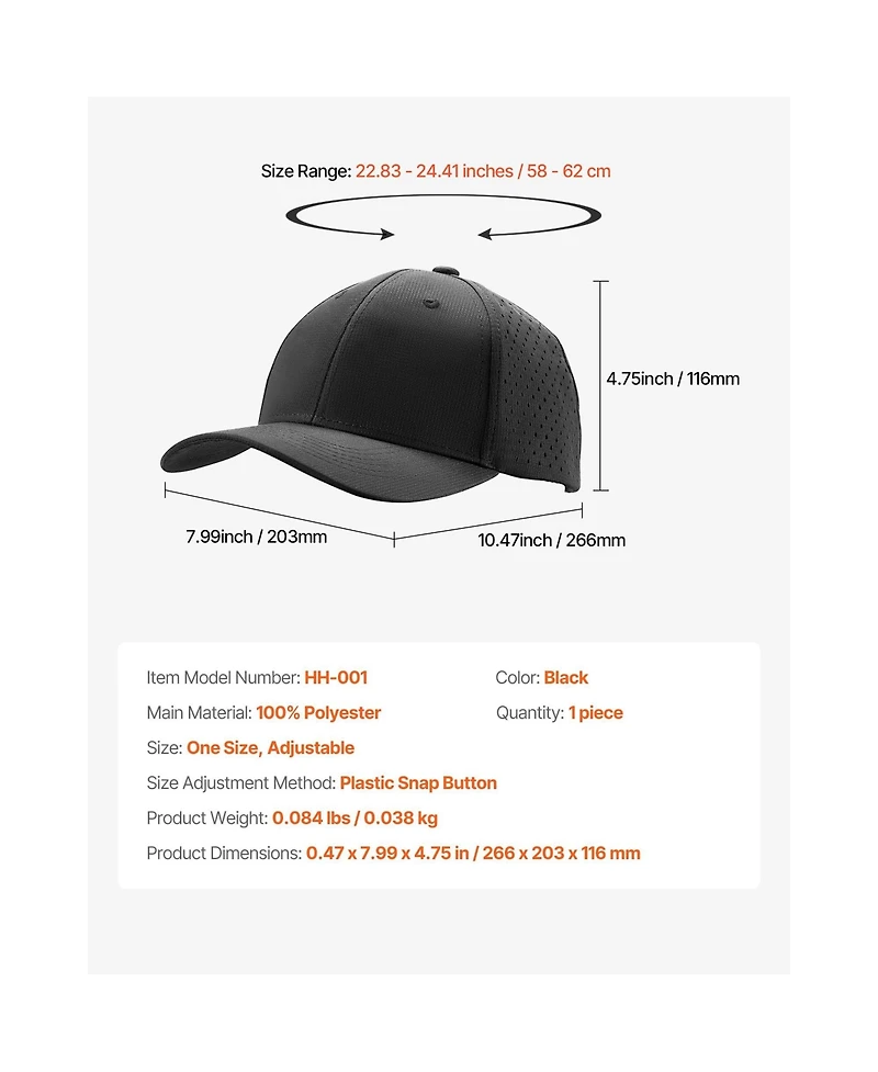Aoligeijs Baseball Cap, Plain Baseball Hat with Breathable Fabric, Adjust Size, Lightweight Summer Thin Sports Caps Ideal for Running, Workouts, or