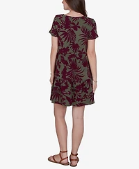 Ruby Rd. Petite Tropical Print Stretch Pocket Dress
