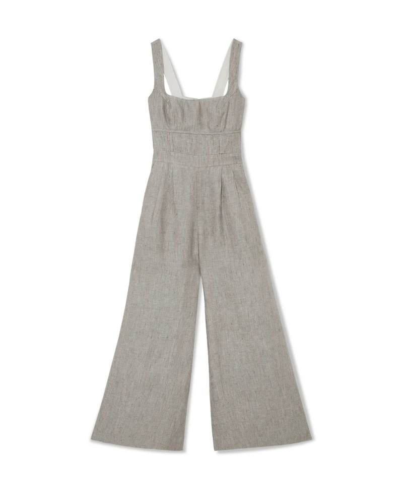 Reiss Women's Flora Structured Linen Jumpsuit