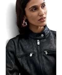 Desigual Women's Jacket Leather Effect