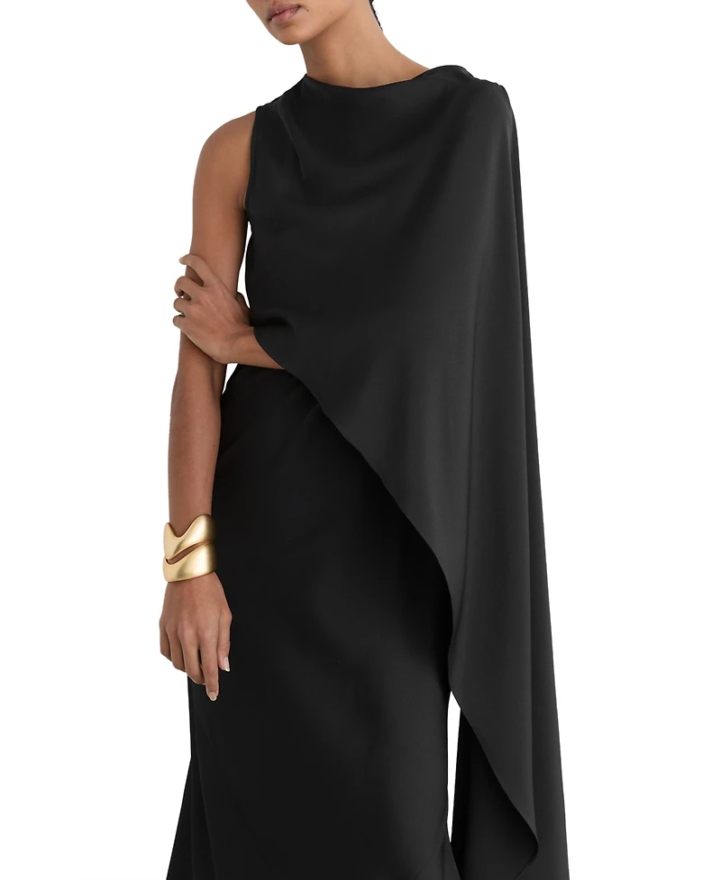 Reiss Women's Winnie One-Shoulder Cape Maxi Dress