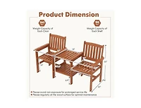 Boyel Living 2-Seater Outdoor Patio Furniture Set with 1.57 Inch Umbrella Hole