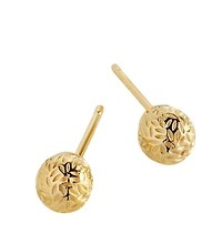 Mint & Lily Textured Gold Ball Studs