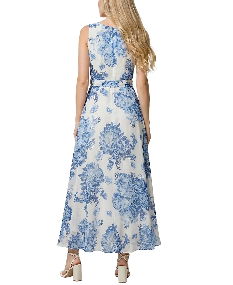 Ny Collection Petite Sleeveless Chiffon Maxi Dress
