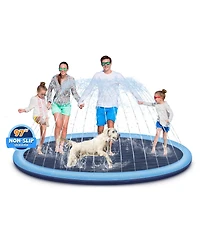 Aofar 97" Splash Pad for Dogs Kids Non Slip Sprinkler Pool Outdoor Summer