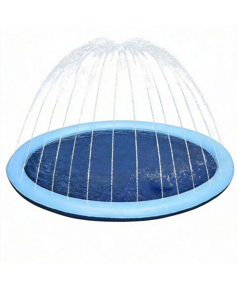Aofar 97" Splash Pad Sprinkler Pool Dog Summer Outdoor Water Fun
