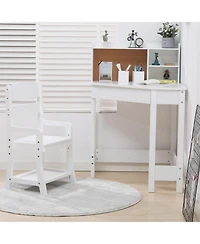 HomeRoots Upholstered Faux Leather Dining Arm Chair