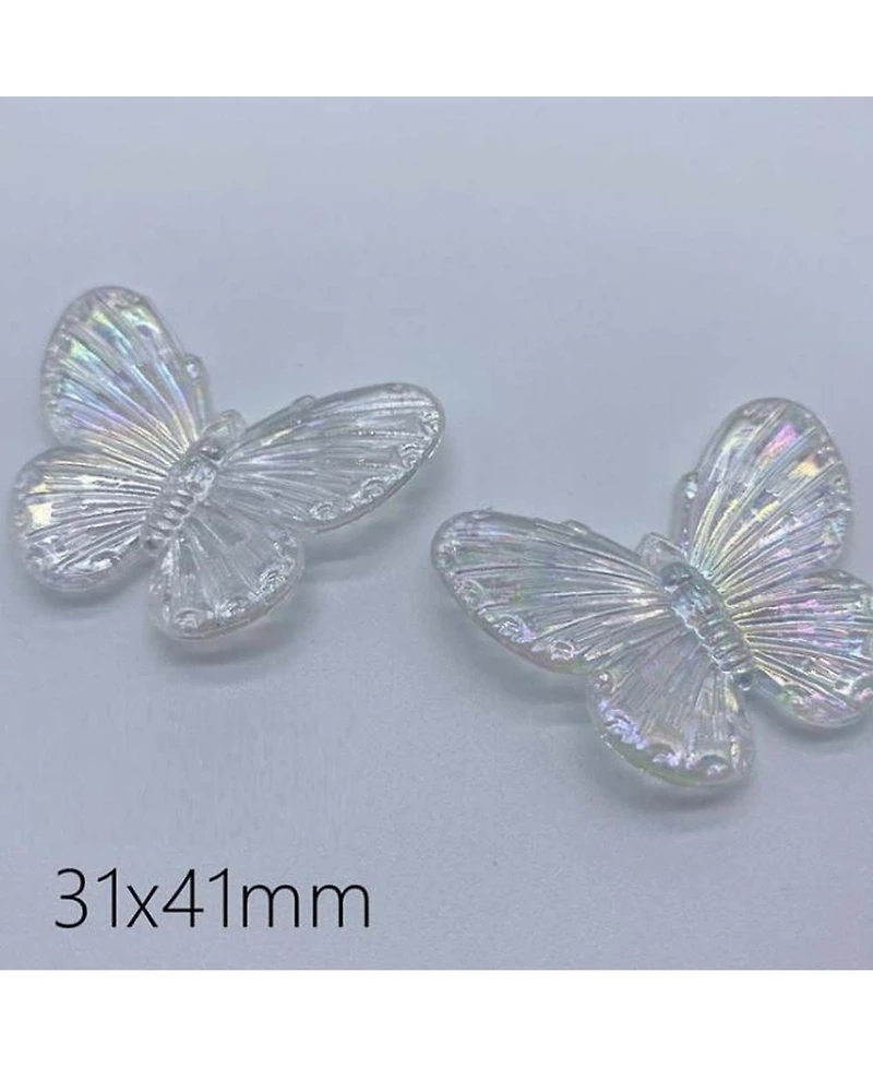 Sevorley Acrylic Butterfly Shaped Loose Beads for Diy Jewelry Making, Bracelets, Necklaces and Craft Projects