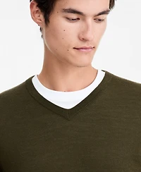 Alfani Men's Merino Wool V-Neck Sweater, Macy's Exclusive