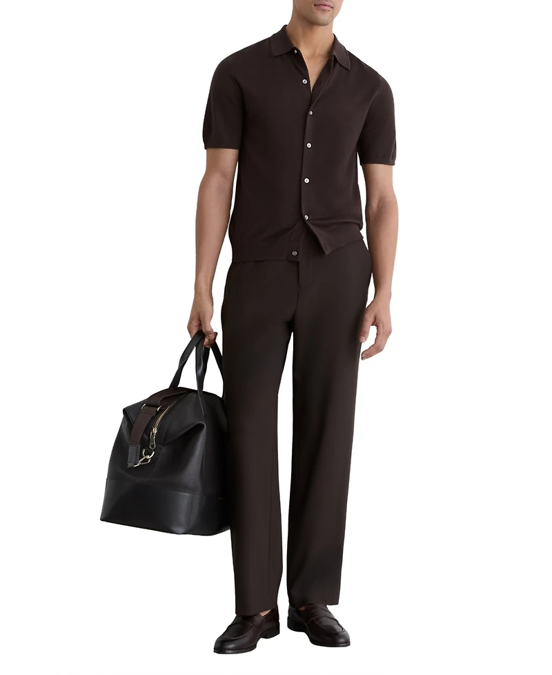Reiss Men's Drayton Button Through Merino Shirt