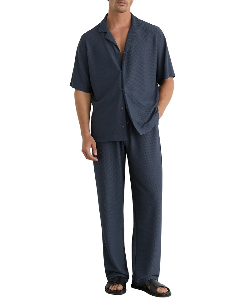 Reiss Men's Samson Textured Cuban Shirt