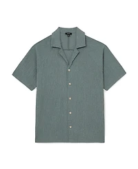 Reiss Men's Knox Textured Raglan Cuban Shirt