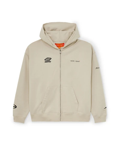 Reiss Men's Ashlam Zip Through Motorsport Embroidered Hoodie