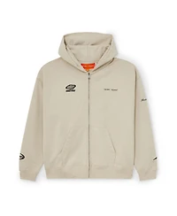 Reiss Men's Ashlam Zip Through Motorsport Embroidered Hoodie