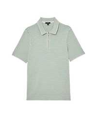 Reiss Men's Brink Half Zip Textured Polo Shirt