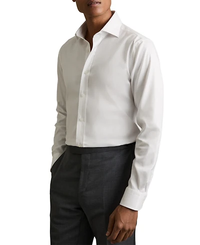 Reiss Men's Bishopsgate Cotton Lyocell Stretch Shirt