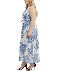 Ny Collection Plus Size Sleeveless Chiffon Maxi Dress