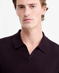 Alfani Men's Long-Sleeve Johnny Collar Merino Sweater, Created for Macy's