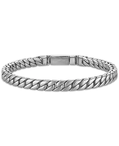 Esquire Men's Jewelry Double Layer Chain Bracelet in Stainless Steel