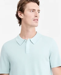 Alfani Men's Merino Wool-Blend Regular-Fit Polo Shirt, Macy's Exclusive