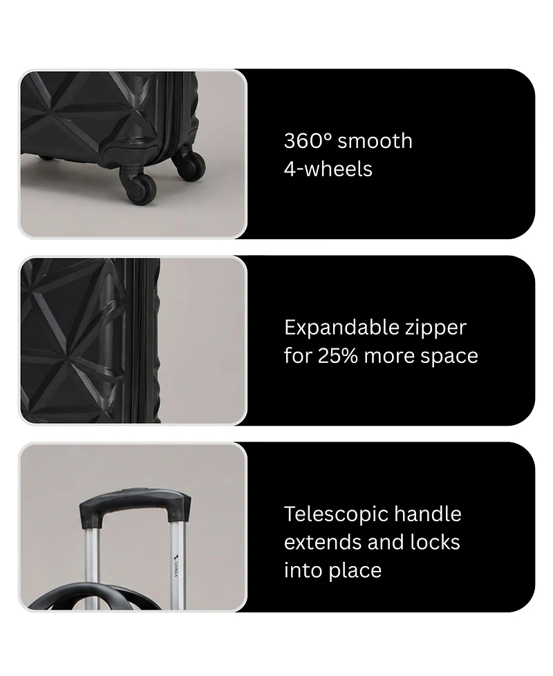 Amka Gem 2-Pc. Carry-On Hardside Cosmetic Luggage Set
