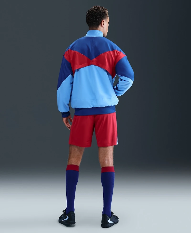 Nike Men's Blue Barcelona Special Edition Strike Anthem Full-Zip Dri-fit Jacket