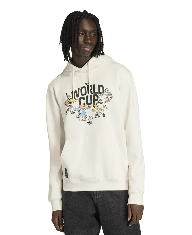 Adidas Men's White Fifa World Cup Historic Mascot Hoodie